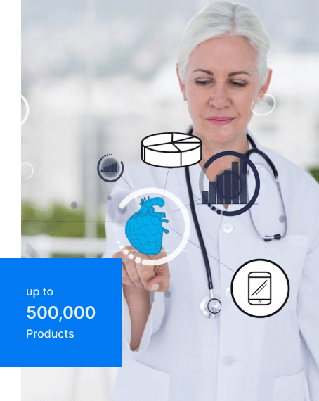 Healthcare professional using LAC Healthcare's patient monitoring system