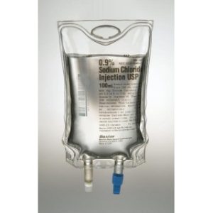 0.9% Sodium Chloride Injection  USP  100 mL VIAFLEX Plastic Container  Quad Pack (4 bagsoverwrap) - 2B1302