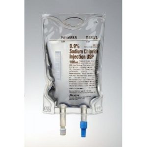 0.9% Sodium Chloride Injection  USP  100 mL VIAFLEX Plastic Container  Single pack - 2B1307