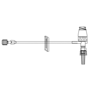6 (15 cm) Smallbore Ext Set wClamp  NanoClave T-Connector  Rotating Luer  50CS - A1001
