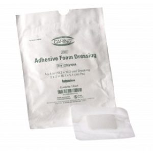 ADHESIVE, CARING, 4''X4'', (2'' X 2'' PAD), 120 EA/CS, 4 BX/CS