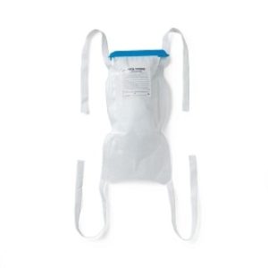 BAG, ICE, CLAMP-CLOSE, 4-TIES, WHITE, 5''X, 25/BX