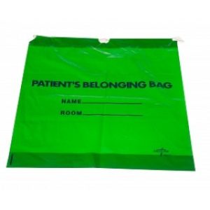 BAG, PATIENT BELONGING, LIME GREEN, 18X20, 250 EA/CS