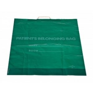 BAG, PATIENT, BELONGING, RGD HDL, DRK GREEN, 250 EA/CS