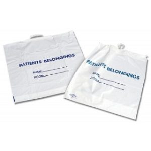 BAG, PATIENT BELONGING, RGD HNDL, CLR, PRNT, 250 EA/CS