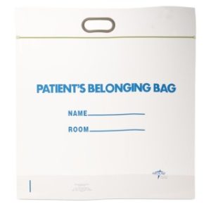 BAG, PATIENT BELONGING, ZIPPER, 20X21, CLEAR, 200 EA/CS