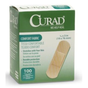 BANDAGE, ADHESIVE, COMFORT, 3/4''X3'', STRL, LF, 1200 EA/CS, 12 BX/CS