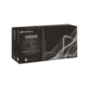 Carbon Nitrile gloves  enhanced fingertip texture for superior handling  Black  Small - 3236