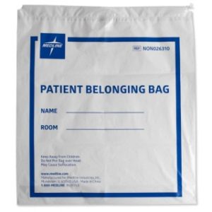 Drawstring Patient Belongings Bags, 250 EA/CS, 10 PK/CS