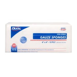 Gauze Sponges 4 x 4 12-Ply  Non-Sterile - 200BG  10 BGCS - 4122
