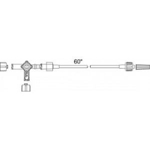 IV Extension Set Medfusion 60 Small Bore 3-Way Male LL 25Ca - 536035SC