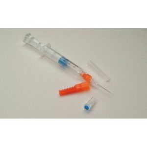 KIT ARTERIAL BLOOD GAS COLLECTION 3ML SYRINGE GLASS 22G X 1IN 25IU DRY LIHEP ALCOHOL PREP POVIDONE PREP ICE BAG SURE LOK NEEDLE PROTECTION STERILE (100CS) - 4591P-1