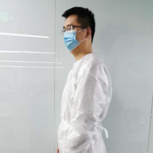 Level-2 Isolation Gown  ISO EN14126 Certified  White  Large - N303-L
