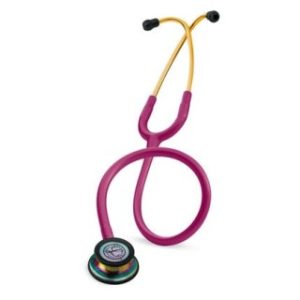Littmann Classic III Stethoscope  Rainbow-Finish  Raspberry Tube  27 in - 5806