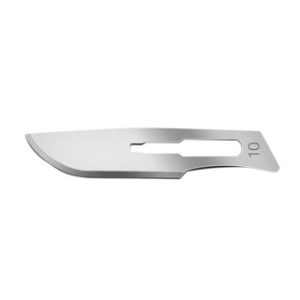 Personna Plus Blade 4.25x3.25x4.5 #10 Sterile Disposable 50Bx  6Bx perCs - 76-0410-0000