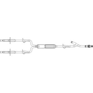 SET BLOOD ADMINISTRATION IV Y-TYPE 104INL 170U FILTER ROTATING LUER LATEX-FREE  25CS - B9359