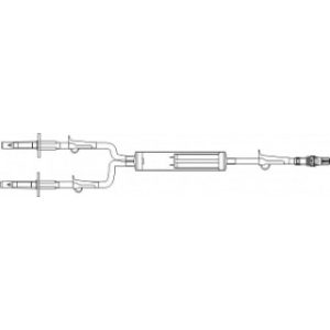 SET BLOOD ADMINISTRATION IV Y-TYPE 88INL 170U FILTER ROTATING LUER LATEX-FREE  25CS - B3177