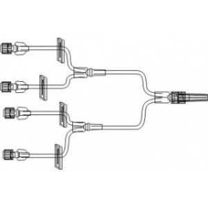 SET EXTENSION IV 5IN SMALLBORE QUADFUSE W4 CLAMPS  ROTATING LUER  50CS - B1518