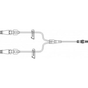 SET IV EXTENSION 5INL BIFURCATED MINIBORE REMOVABLE MICRO NEEDLE-FREE PORT LATEX-FREE  50CS - B3322