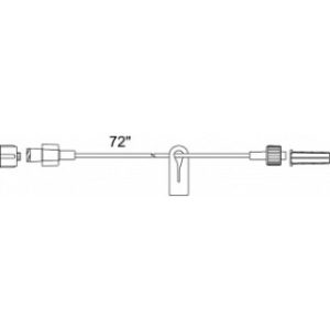 SET IV EXTENSION 72INL LOW VOLUME TUBING FEMALEMALE LUER CLAMP DEHP-FREE LATEX-FREE (50CS) - 537235C