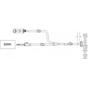 SET SECONDARY IV BIFURACATED 14INL VENTED NEEDLE-FREE PORT MALE LUER LOCK LATEX-FREE  50CS - CH3033