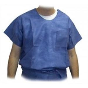 Shirt Scrub Unisex Pwkl Blu Large 50CS - 1517L