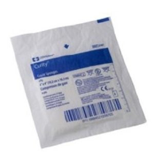 Sponge Gauze Curity LF Sterile 100% Cotton 4x4 8 Ply 2's 50Bx  24 BXCA - 2187