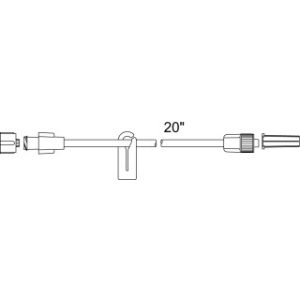 Standard Bore Extension Set with Removable Slide Clamp  Male Luer Lock  50CS - MX454FL