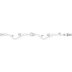 Standard Bore Extension with 2 SmartSite Needle-Free Valves  Pinch Clamp  Slide Swivel Luer Lock  50CS - SM5012