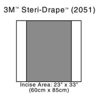 Steri-Drape 2 Incise Drape  Incise Area 60 cm x 85 cm (23 12 in x 33 38 in)  10BX  4 BXCS - 2051 Steri-Drape 2 Incise Drape  Incise Area 60 cm x 85 cm (23 12 in x 33 38 in)  10BX  4 BXCS - 2051