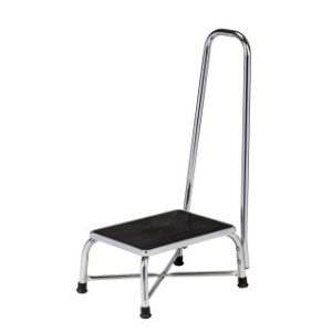 STOOL, STEP, W/HNDRAIL, 600LB, 12.25X17., EACH