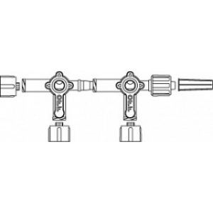 STOPCOCK 4-WAY WSWIVEL MLL DBL DISP  25 EACS - MX5342L