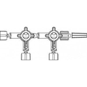 STOPCOCK INTRAVENOUS 2GANG 4 WAY ROTATING LOCK ONOFF HANDLE LATEX-FREE (25CS) - MX9342L
