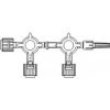 STOPCOCK INTRAVENOUS 2GANG 4 WAY ROTATING MALE LUER HIGH PRESSURE LATEX  50CS - SF4115