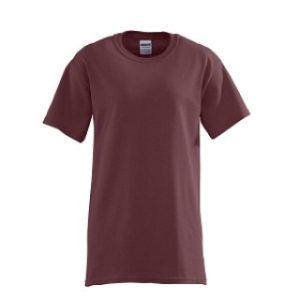 T-SHIRT, MAROON, 100% COTTON, LARGE, 24 EA/CS