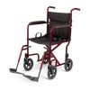 TRANSPORT CHAIR, ALUM, BASIC, 8'' WHL, RED, 1 EA/CS