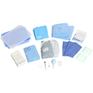 TRAY SURGICAL PROCEDURE STANDARD C-SECTION CONVENIENCE WBABY BLANKET BACK TABLE COVER BABY CAP GAUZE PADS BULB SYRINGE XL GOWN LEGGINGS MEDICINE CUP NEEDLE BASINLID SYRINGE UMBILICAL CORD CLAMP UNDER BUTTOCK DRAPE LATEX-FREE 3Case - 89-5044