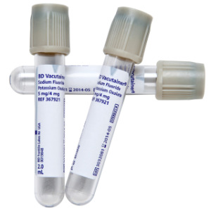 Tube BC Vacutainer Plastic 4mL 13x75mm Pot OxSod Fl Gray 100Bx  10 BXCA - 367922