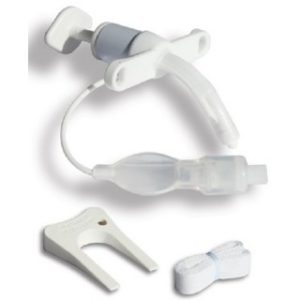 TUBE TRACHEOSTOMY NEONATAL SIZE 2.5MM CUFFED 30MM SILICONE STRAIGHT NECK FLANGE OBTURATOR TRACH-TIE PORTEX BIVONA RADIOPAQUE STERILE - 67SN025