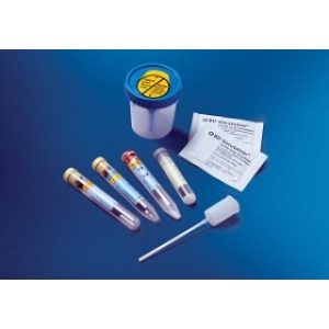 Urinalysis Cup Kit: UA Preservative Plus Plastic Conical Bottom Tube  8mL Draw 16 x 100mm UA Plus Plastic Conical Bottom Tube  50Cs - 364989