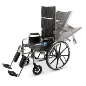 WHEELCHAIR, 16IN, RECLINING, REM DLR, ELR, EACH