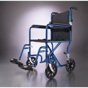 WHEELCHAIR, TRANSPORT, ALUM, 8'' WHEEL, RED, EACH