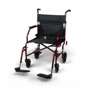 WHEELCHAIR, TRANSPORT, ULTRA-LIGHT STEEL, 1 EA/CS