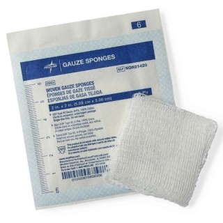 Woven Sterile Gauze Sponges, 2'' x 2'', 8-ply (5.08 x 5.08 cm), 3000 EA/CS, 1500 PK/CS, 30 BX/CS Woven Sterile Gauze Sponges, 2'' x 2'', 8-ply (5.08 x 5.08 cm), 3000 EA/CS, 1500 PK/CS, 30 BX/CS