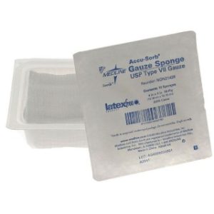 Woven Sterile Gauze Sponges, 4'' x 4'' (10.2 x 10.2 cm), 16-ply, 10/tray, 128 trays/cs, 1280/cs