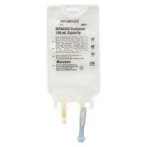 Baxter 2B8011 - Container Empty Intravia Plastic 150mL with PVC Ports 6/Pk, 8 PK/CA