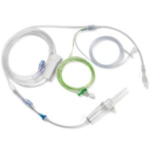 HLIC HLTIVA-20 - All-In-One Total Intravenous Anesthesia Gravity IV Administration Set, 20 Drops/mL,with Green Striped & Clear Minibore Line, EACH