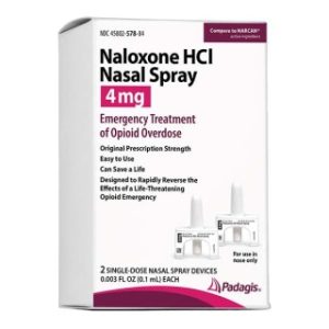 TRX Training NDC 45802-578-84 - Naloxone HCl (Generic For Narcan) Nasal Spray 4mg (OTC) - 2 Per/Pk, 12 Packs Per/Cs